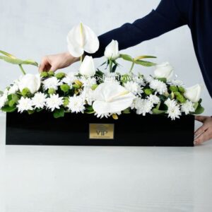 جعبه گل رز آنتوریوم داوودی-جعبه گل میهمانی شماره 92