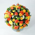 جعبهب گل شیشه ای رز مینیاتوری- گلفروشی آنلاین VIP Shop