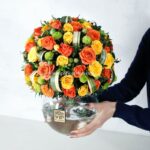 جعبهب گل شیشه ای رز مینیاتوری- گلفروشی آنلاین VIP Shop