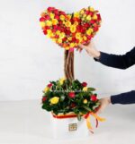 گل رز قلب درختی - باکس گل رز مینیاتوری