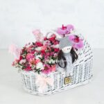 سبد گل K115 نوزاد دختر- گلفروشی آنلاین VIP Shop