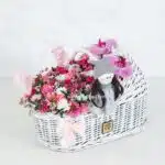 سبد گل K115 نوزاد دختر- گلفروشی آنلاین VIP Shop