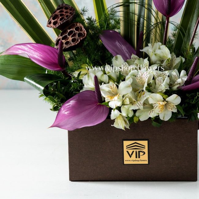 جعبه گل شماره 42- گلفروشی آنلاین VIP Shop