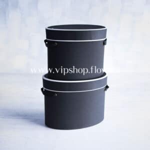 جعبه بیضی مدل 1011 مشکی (ست 2تایی)