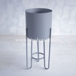 گلدان پایه فلزی مدل 1013 طوسی