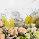 باکس گل روز عقد همراه نبات