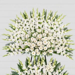 تاج گل ترحیم دوطبقه- گلفروشی آنلاین VIP Shop