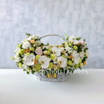 سبد گل K110 ارکیده رز - گلفروشی آنلاین VIP Shop