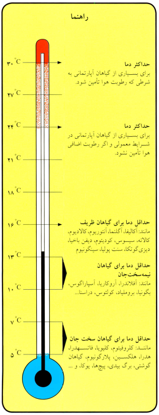 راهنمای دما گیاهان- گلفروشی آنلاین VIP Shop