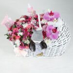 سبد گل نوزاد دختر- گلفروشی آنلاین VIP Shop