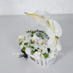 سبد گل ترحیم ارکیده و آنتوریوم- گلفروشی آنلاین VIP Shop
