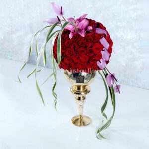 جام گل رز و آنتوریوم- گلفروشی آنلاین VIP Shop