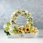 جعبه گل رز آنتوریوم و آفتابگردان- گلفروشی آنلاین VIP Shop