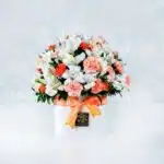 جعبه گل میخک و آلسترومریا- گلفروشی آنلاین VIP Shop
