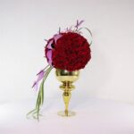 جام گل پایه دار رز قرمز (14) - VIP Shop