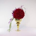جام گل پایه دار رز قرمز (15) - VIP Shop