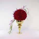 جام گل پایه دار رز قرمز (16) - VIP Shop