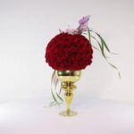 جام گل پایه دار رز قرمز (23) - VIP Shop