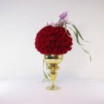 جام گل پایه دار رز قرمز (24) - VIP Shop