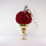 جام گل پایه دار رز قرمز (26) - VIP Shop