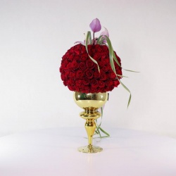 جام گل پایه دار رز قرمز (27) - VIP Shop