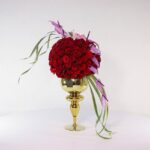 جام گل پایه دار رز قرمز (3) - VIP Shop