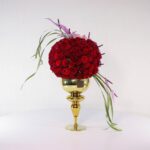 جام گل پایه دار رز قرمز (35) - VIP Shop