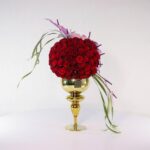 جام گل پایه دار رز قرمز (36) - VIP Shop
