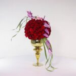 جام گل پایه دار رز قرمز (4) - VIP Shop