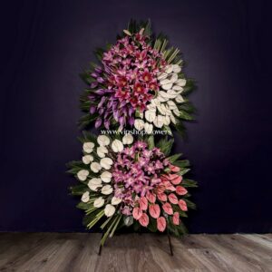 تاج گل تبریک آنتوریوم و اورینتال- گفروشی آنلاین VIP Shop