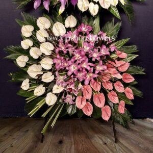 تاج گل تبریک آنتوریوم و اورینتال- گفروشی آنلاین VIP Shop