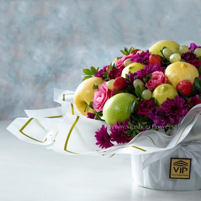 بسته گل و میوه- گلفروشی آنلاین VIP Shop