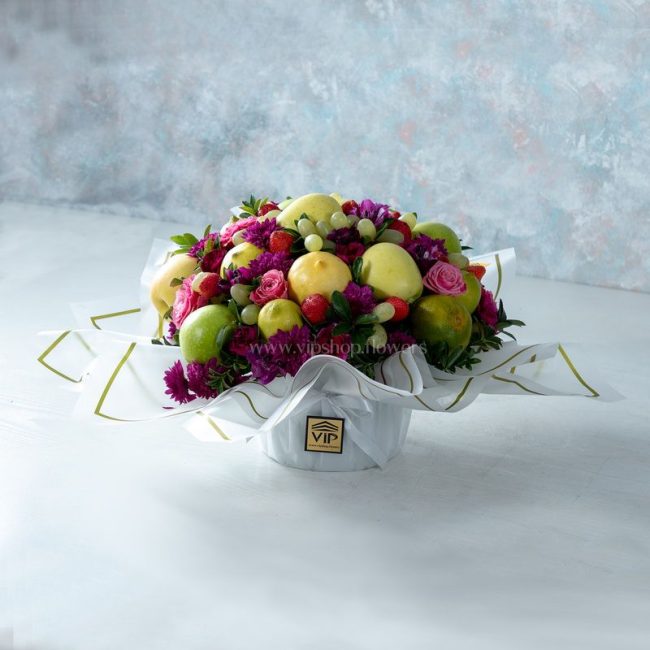 بسته گل و میوه- گلفروشی آنلاین VIP Shop
