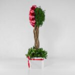 جعبه گل قلبی قرمز صورتی (10) - VIP Shop