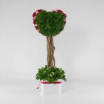 جعبه گل قلبی قرمز صورتی (18) - VIP Shop