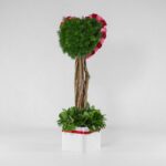 جعبه گل قلبی قرمز صورتی (22) - VIP Shop