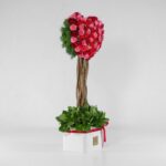 جعبه گل قلبی قرمز صورتی (31) - VIP Shop