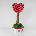 باکس گل رز قلبی زنانه