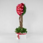 جعبه گل قلبی قرمز صورتی (7) - VIP Shop