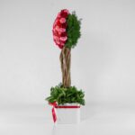 جعبه گل قلبی قرمز صورتی (9) - VIP Shop