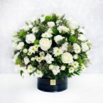 خرید جعبه گل ترحیم F43 رز و داوودی- گلفروشی آنلاین VIP Shop