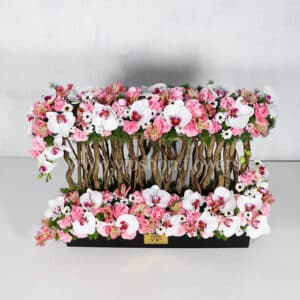 باکس گل لاکچری ارکیده داوودی - گلفروشی آنلاین VIP Shop