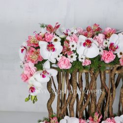باکس گل لاکچری ارکیده داوودی - گلفروشی آنلاین VIP Shop