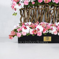 باکس گل لاکچری ارکیده داوودی - گلفروشی آنلاین VIP Shop
