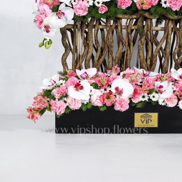 باکس گل لاکچری ارکیده داوودی - گلفروشی آنلاین VIP Shop