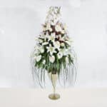 جام گل لوکس ارکیده لیلیوم طلایی - گلفروشی آنلاین VIP Shop