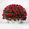 سبد گل K123 260 شاخه ای رز قرمز هلندی - گلفروشی آنلاین VIP Shop