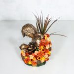 گل و مجسمه رز داوودی با تم پاییزی - گلفروشی آنلاین VIP Shop