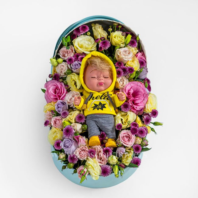 گل های باکس گل گهواره نوزاد بسیار زیبا هستند.