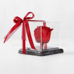 رز جاودان سنگ مربعی قرمز - گلفروشی آنلاین VIP Shop